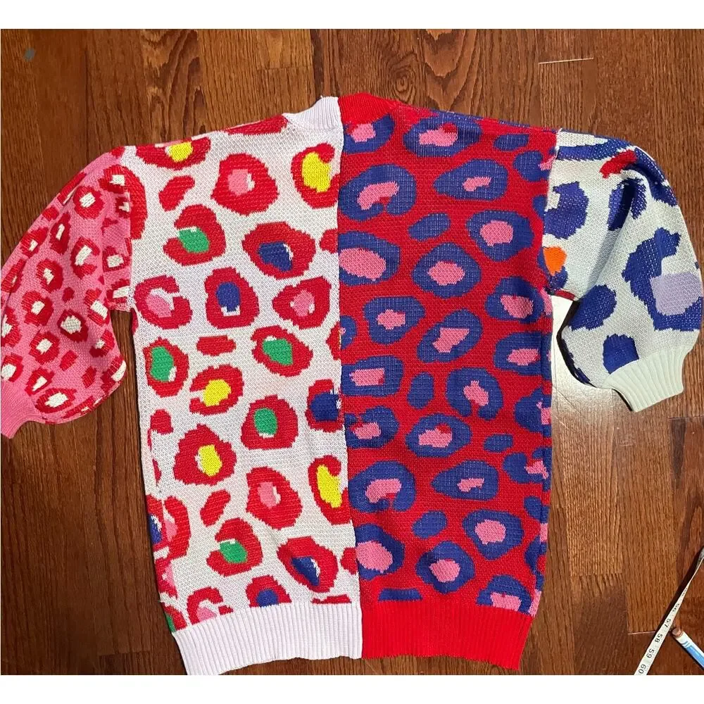 NWT SEE and BE SEEN Multi Colored Animal Print Size SM